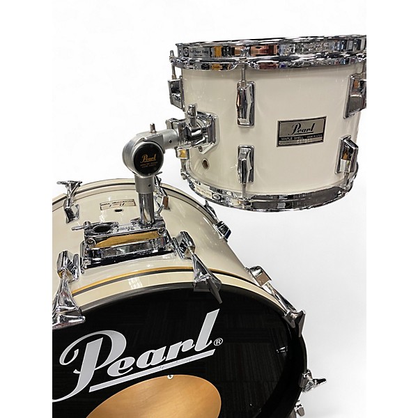 Used Pearl 3 Piece 1980s USA Maple White Drum Kit