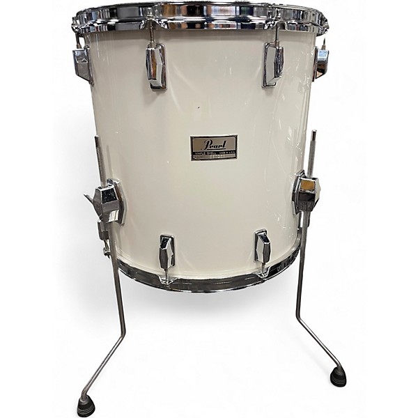 Used Pearl 3 Piece 1980s USA Maple White Drum Kit