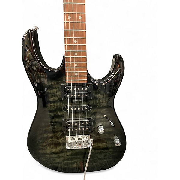 Used Ibanez GRX70QA transparent black sunburst Solid Body Electric Guitar