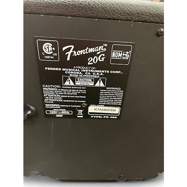 Used Fender FRONTMAN 20G Guitar Combo Amp