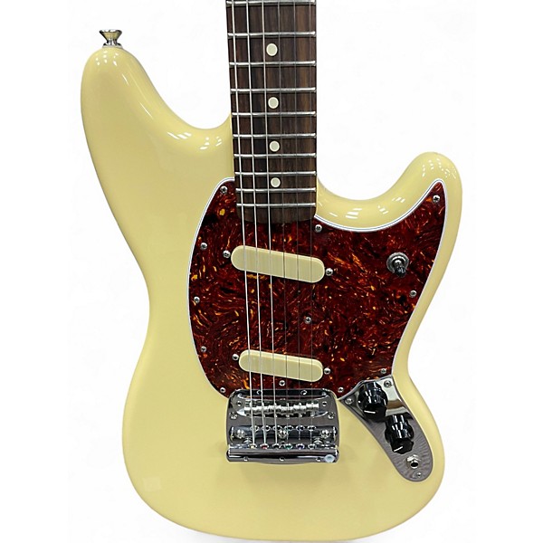 Used Fender American Performer Mustang Vintage White Solid Body Electric Guitar
