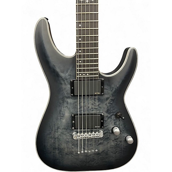 Used Schecter Guitar Research C1 Platinum Graphite Pearl Solid Body Electric Guitar