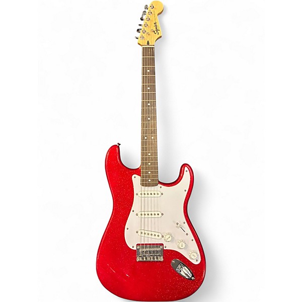 Used Squier FSR Bullet Stratocaster Red Sparkle Solid Body Electric Guitar