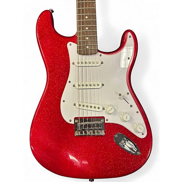 Used Squier FSR Bullet Stratocaster Red Sparkle Solid Body Electric Guitar