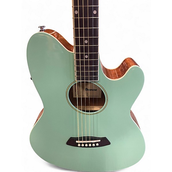 Used Ibanez TCY10E Talman Seafoam Green Acoustic Electric Guitar