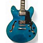 Used Aio Wolf SH-335 Turquoise Hollow Body Electric Guitar