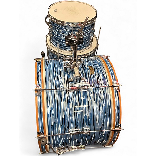 Used Ludwig 3 Piece Club Date Oyster Blue Drum Kit