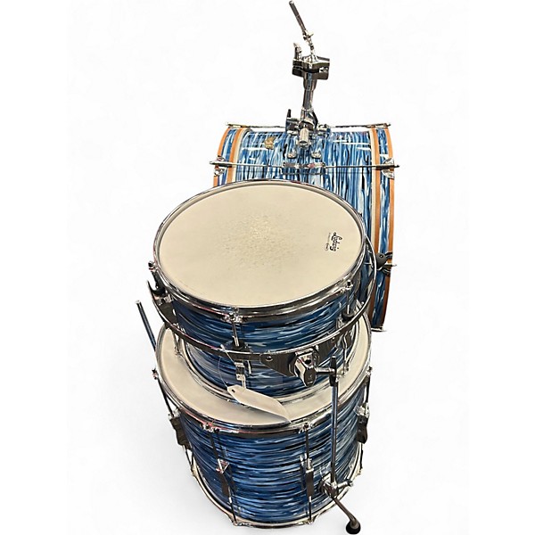 Used Ludwig 3 Piece Club Date Oyster Blue Drum Kit
