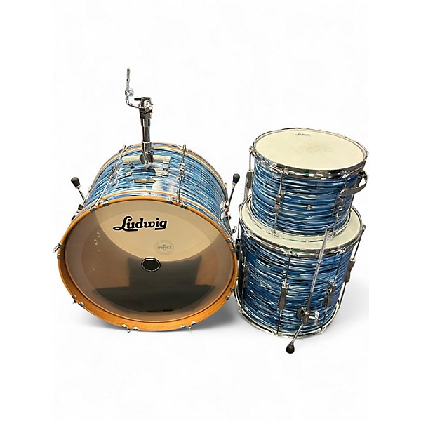 Used Ludwig 3 Piece Club Date Oyster Blue Drum Kit