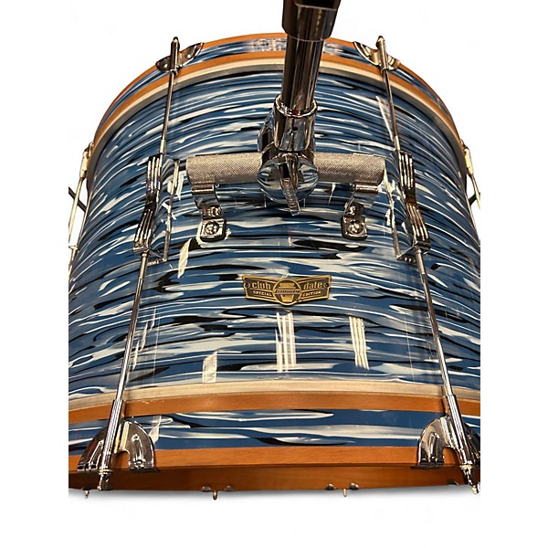 Used Ludwig 3 Piece Club Date Oyster Blue Drum Kit