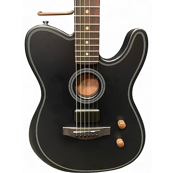 Used Fender  Acoustasonic Standard Telecaster Black Acoustic Electric Guitar