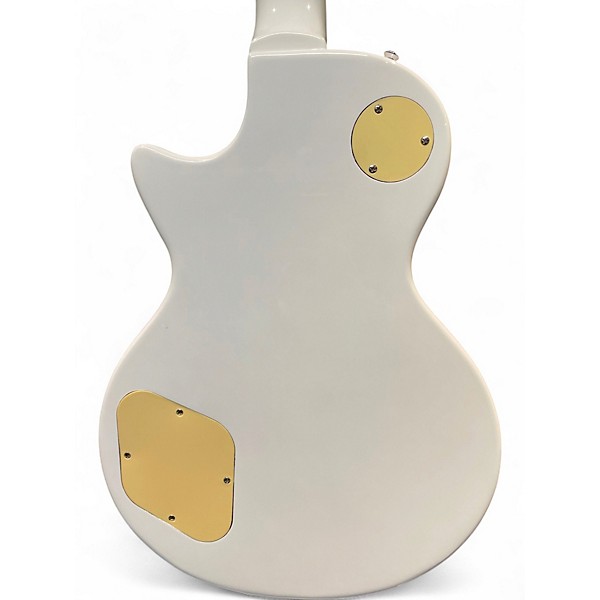 Used Xaviere LP Copy Style White Solid Body Electric Guitar