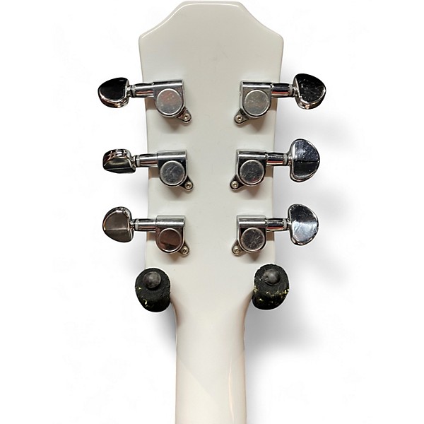 Used Xaviere LP Copy Style White Solid Body Electric Guitar