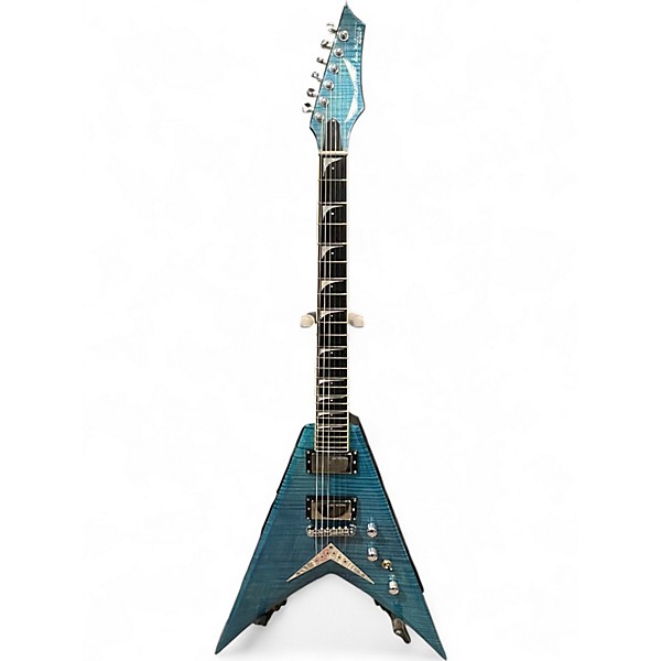 Used Dean DAVE MUSTAINE VMNT LIMITED Trans Blue Solid Body Electric Guitar