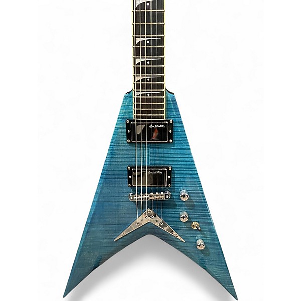 Used Dean DAVE MUSTAINE VMNT LIMITED Trans Blue Solid Body Electric Guitar