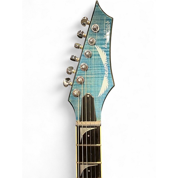 Used Dean DAVE MUSTAINE VMNT LIMITED Trans Blue Solid Body Electric Guitar