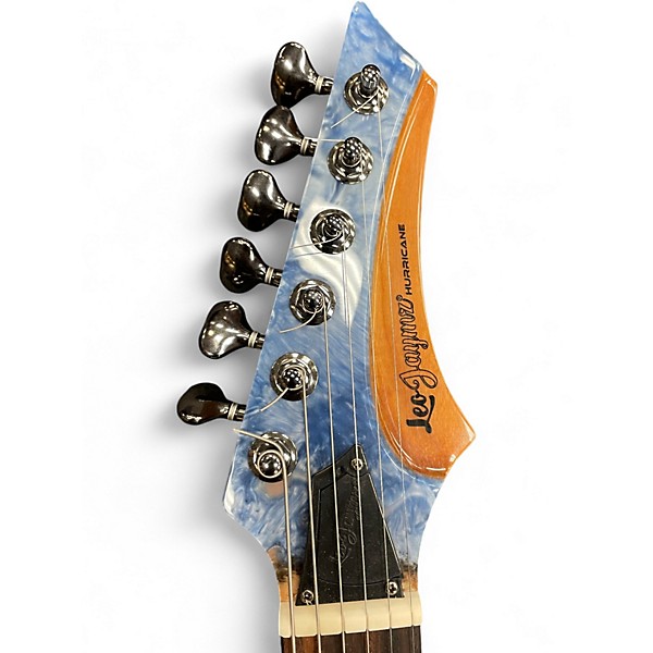 Used Leo Jaymz Hurricane Blue Resin Solid Body Electric Guitar
