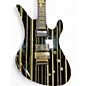 Used Schecter Guitar Research Synyster Gates Signature Custom S Black and Gold Solid Body Electric Guitar