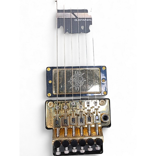 Used Schecter Guitar Research Synyster Gates Signature Custom S Black and Gold Solid Body Electric Guitar