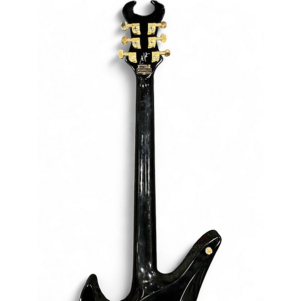 Used Schecter Guitar Research Synyster Gates Signature Custom S Black and Gold Solid Body Electric Guitar