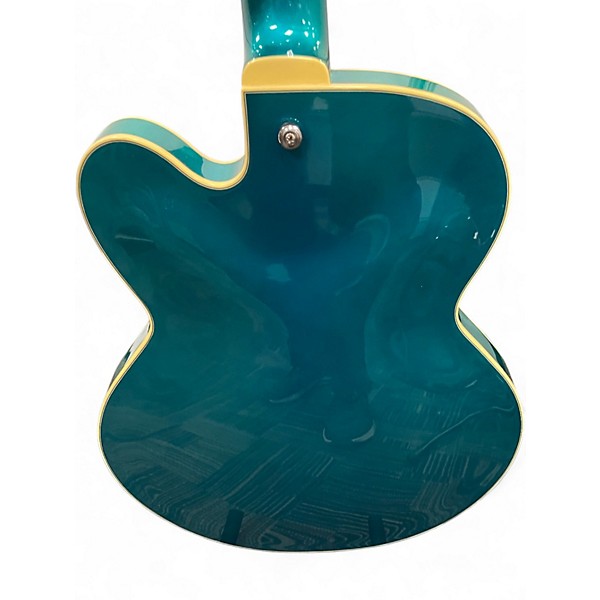 Used Ibanez AFS75TD Metallic Aqua Marine Hollow Body Electric Guitar