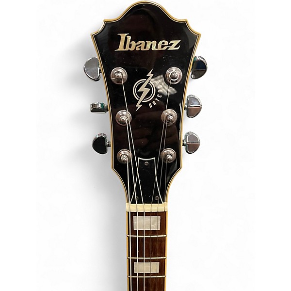 Used Ibanez AFS75TD Metallic Aqua Marine Hollow Body Electric Guitar
