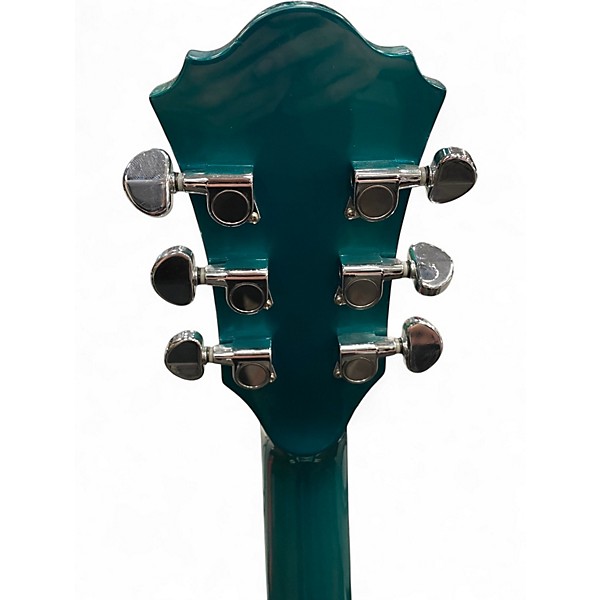 Used Ibanez AFS75TD Metallic Aqua Marine Hollow Body Electric Guitar