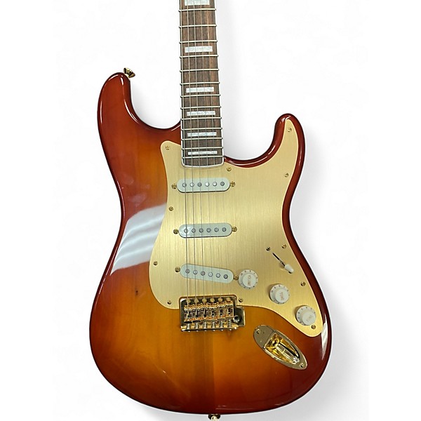 Used Squier 40th Anniversary Stratocaster Sienna Sunburst Solid Body Electric Guitar
