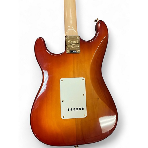 Used Squier 40th Anniversary Stratocaster Sienna Sunburst Solid Body Electric Guitar