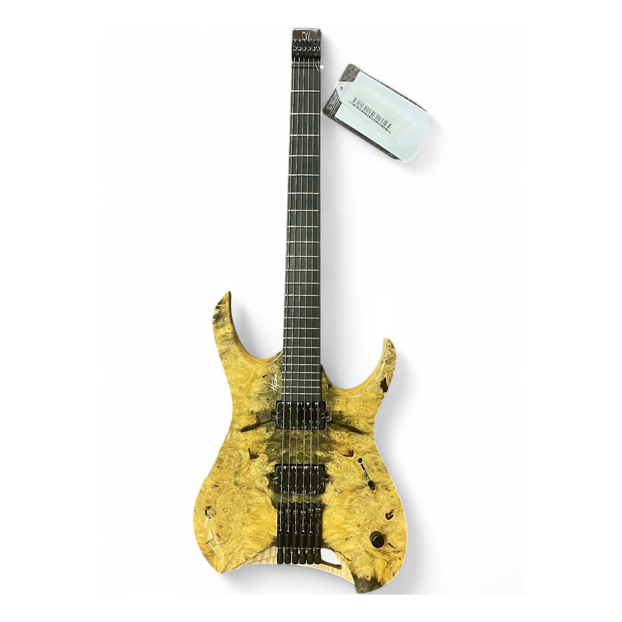 ギター Mayones Hydra6 Used Mayones Hydra 6 Elite Master Grade Buckeye Burl Natural Solid