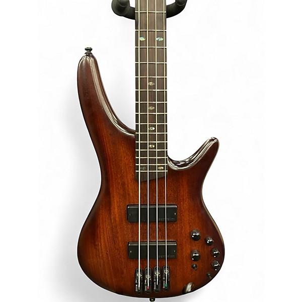 Used Ibanez SR500A Mahogany Brown Burst Electric Bass Guitar