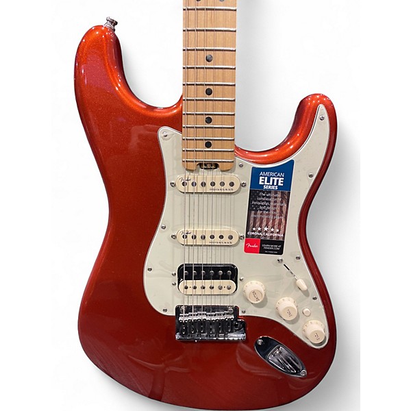 Used Fender American Elite Stratocaster Autumn Blaze Metallic Solid Body Electric Guitar