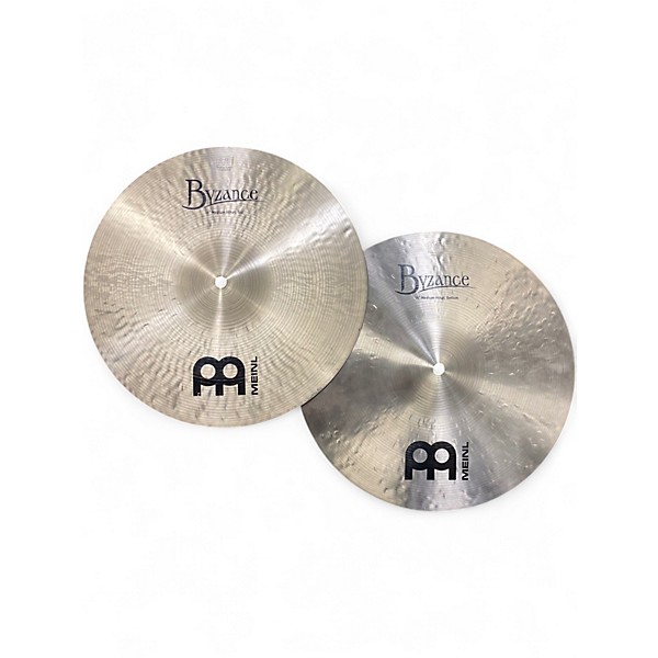 Used MEINL 14in Byzance Medium Hi Hat Pair Cymbal