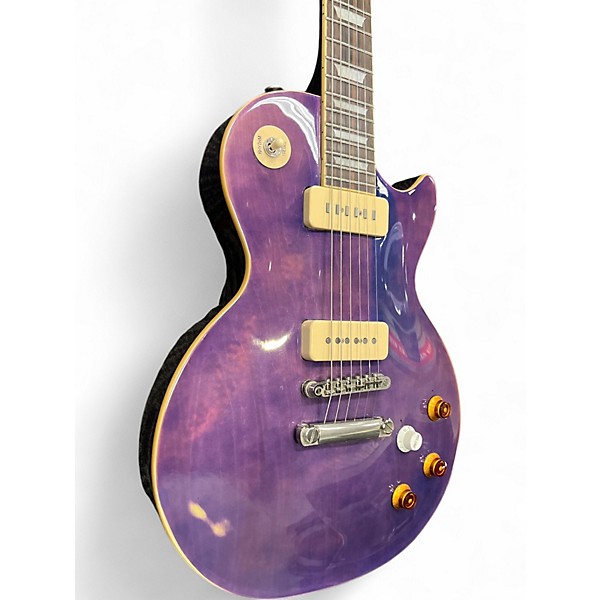 Used 2014 Epiphone 1956 Reissue Les Paul Trans Purple Solid Body Electric Guitar