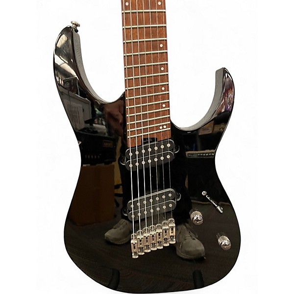 Used Ibanez RGMS7 Black Solid Body Electric Guitar