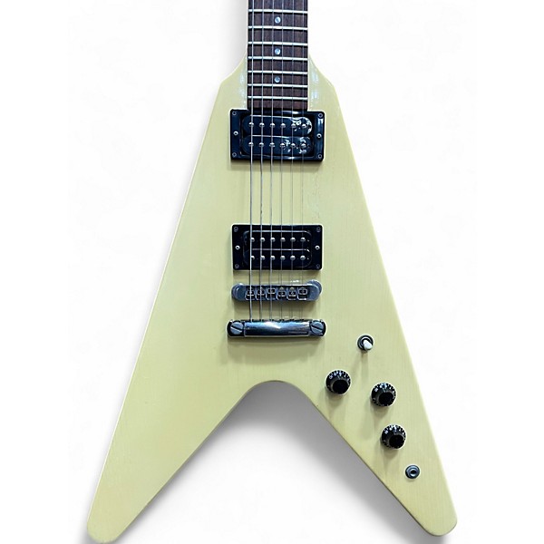 Vintage 1988 Gibson Flying V Antique White Solid Body Electric Guitar