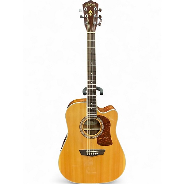 Used Washburn HD10SCE Natural Acoustic Electric Guitar
