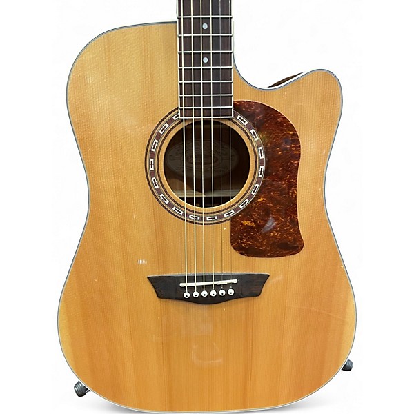Used Washburn HD10SCE Natural Acoustic Electric Guitar