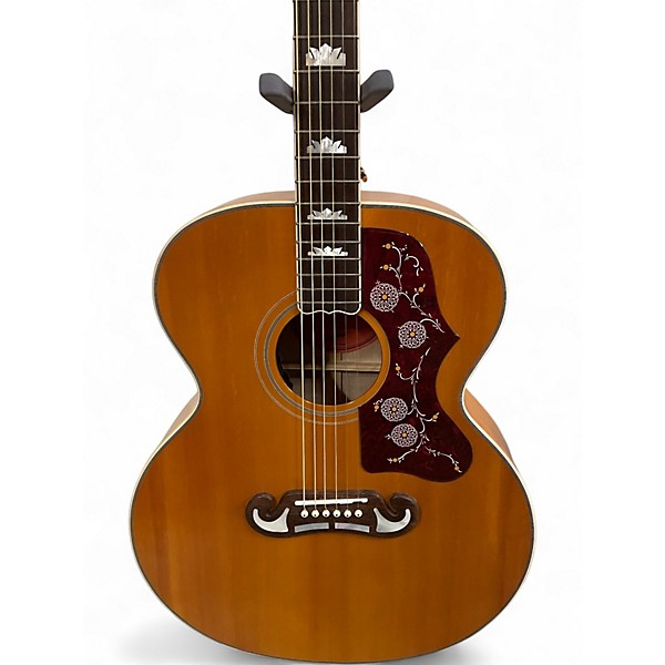Used Epiphone Inspired by Gibson J-200 Antique Natural Acoustic Electric Guitar
