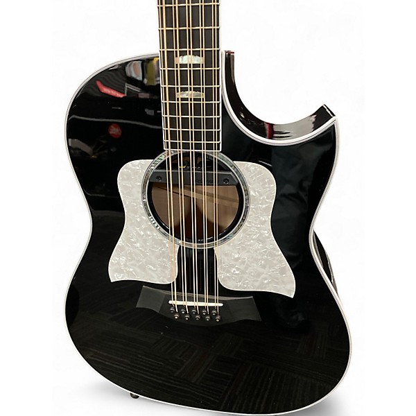 Used Taylor 657ce Bajo Quinto Black Acoustic Electric Guitar