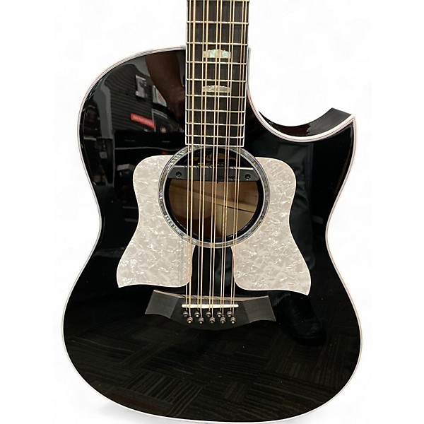 Used Taylor 657ce Bajo Quinto Black Acoustic Electric Guitar