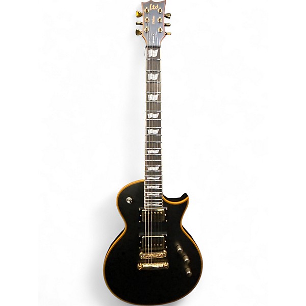 Used ESP EC1000 Black and Gold Solid Body Electric Guitar