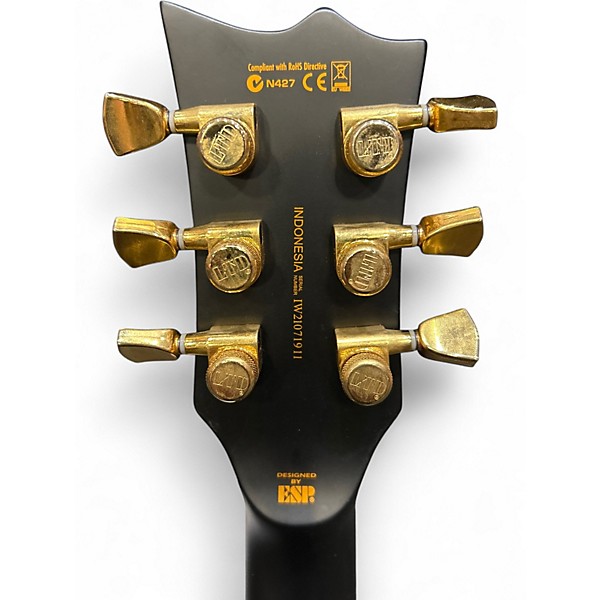 Used ESP EC1000 Black and Gold Solid Body Electric Guitar