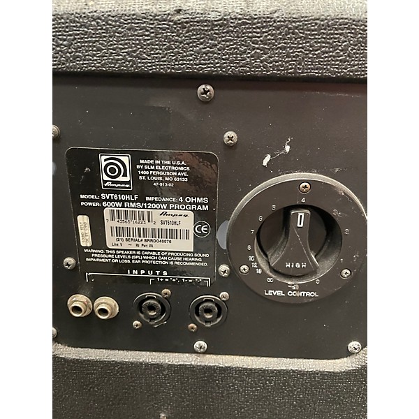 Used 2020 Ampeg SVT610HLF 1200W 6x10 Bass Cabinet