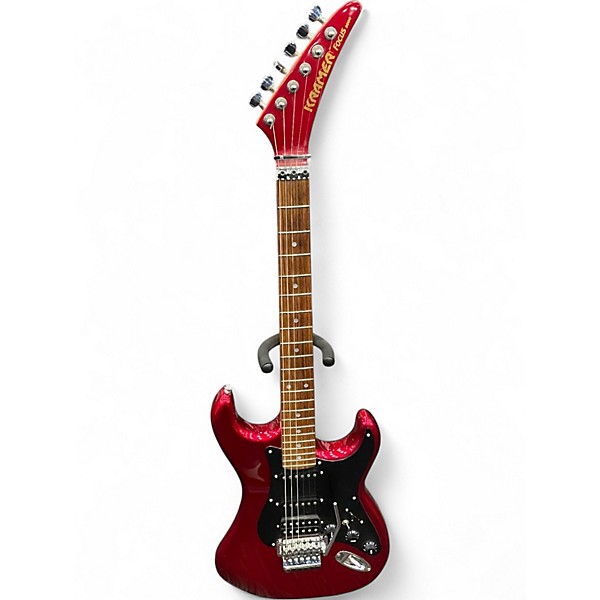 Used 1980s Kramer FOCUS 3000 Candy Apple Red Solid Body Electric Guitar
