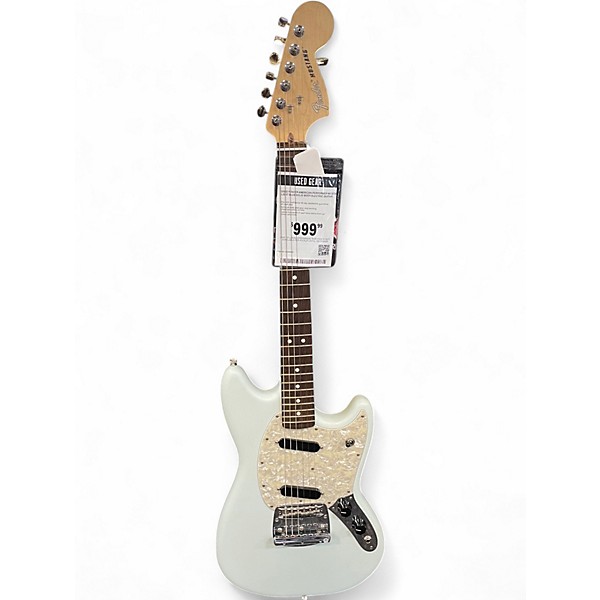 Used Fender American Performer Mustang Light blue Solid Body Electric Guitar
