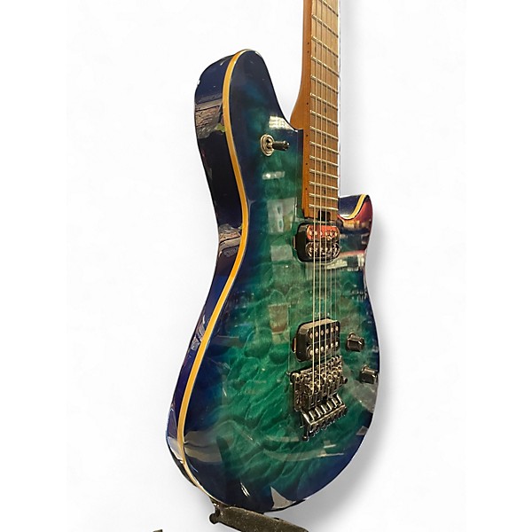 Used EVH Wolfgang WG Standard QM Chlorine Burst Solid Body Electric Guitar