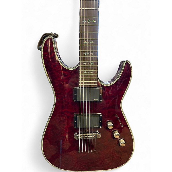 Used Schecter Guitar Research Hellraiser C1 Black Cherry Solid Body Electric Guitar