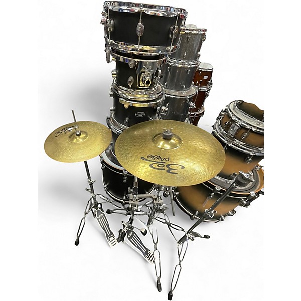 Used PDP by DW 5 Piece FS Birch Drumset Satin Black Drum Kit