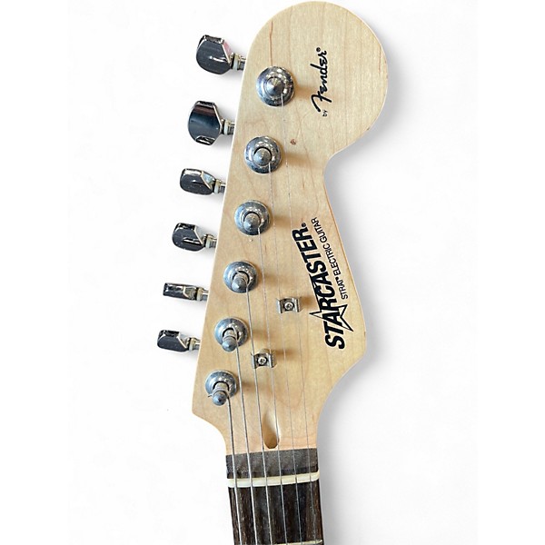 Used Starcaster by Fender Stratocaster black Solid Body Electric Guitar